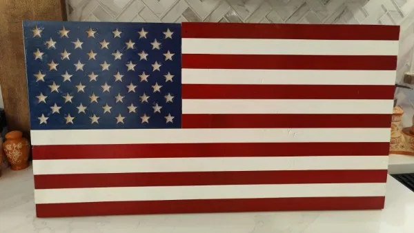 Wooden American Flag